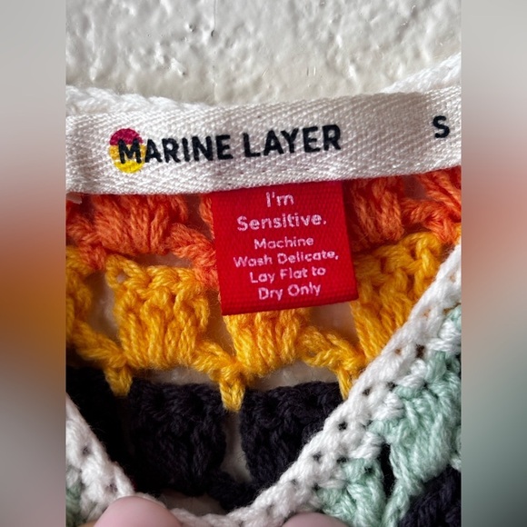 $218 Marine Layer Fiona Multi Colored Crochet Dress Sz S. (B.86) - Picture 6 of 7
